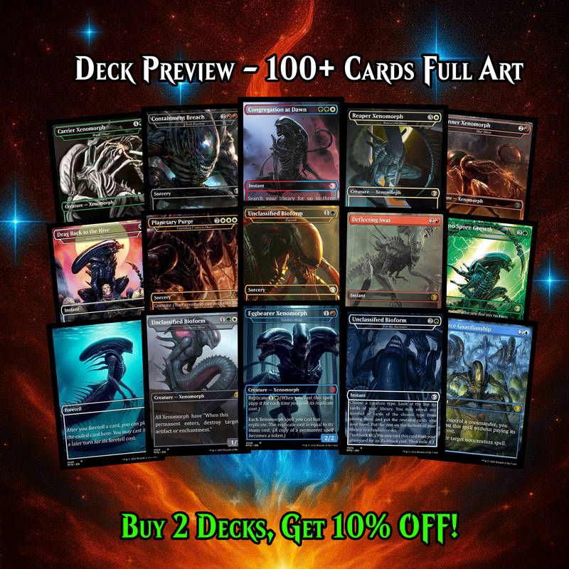 Xenomoth ALIEN COMMANDER MTG PROXY DECK COLLECTOR SET (113 CARDS) GalaxyDeck Xenomoth ALIEN COMMANDER MTG PROXY DECK COLLECTOR SET (113 CARDS) GalaxyDeck