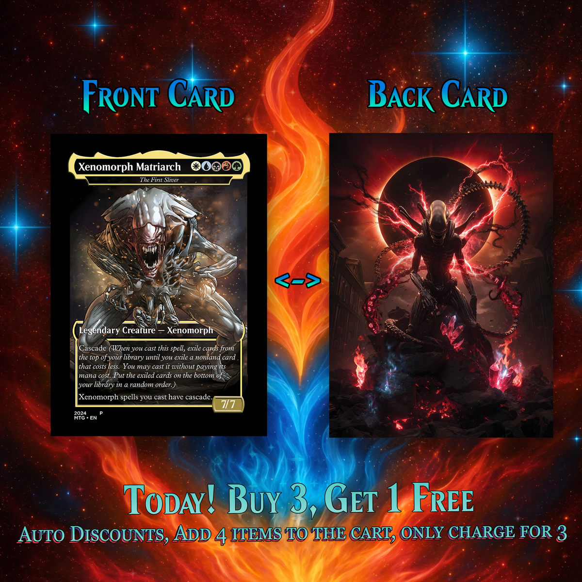 | New | Xenomoth ALIEN COMMANDER MTG PROXY DECK – COLLECTOR SET (113 CARDS)