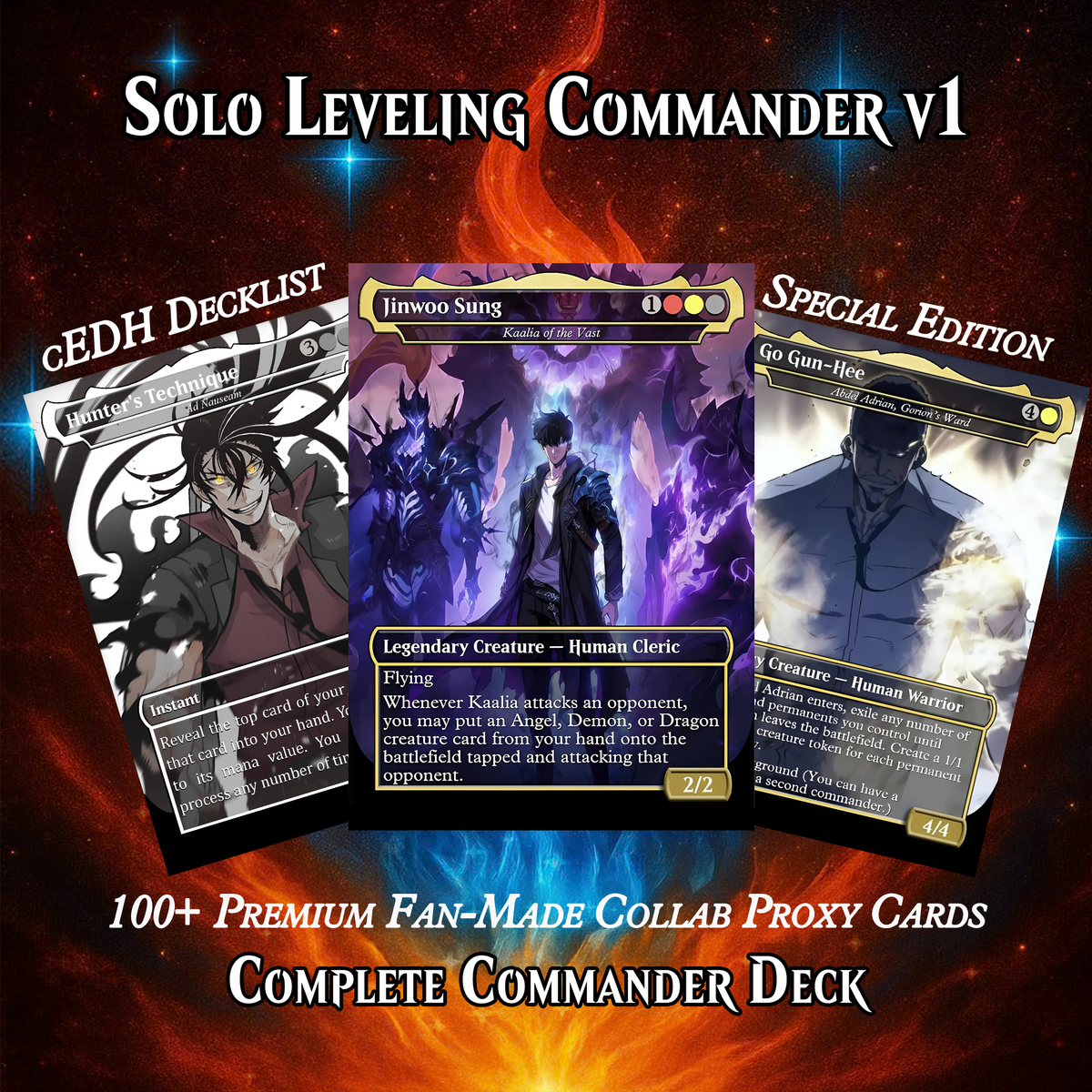 SOLO LEVELING COMMANDER DECK – PREMIUM COLLECTOR SET (112 CARDS)