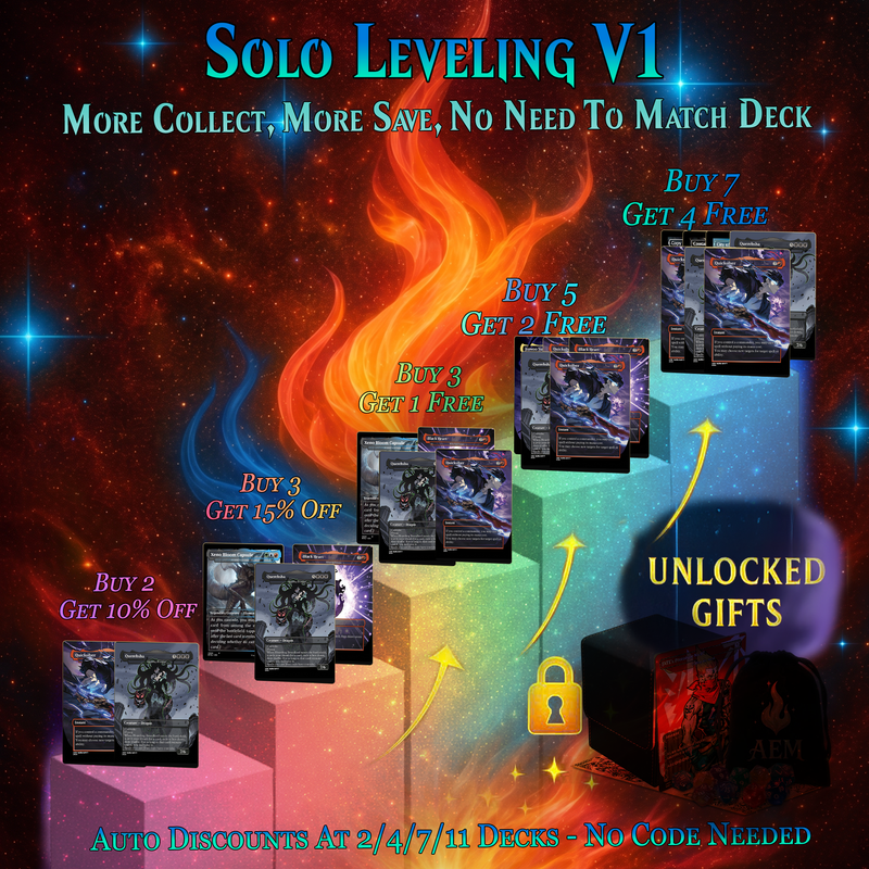| New | SOLO LEVELING COMMANDER DECK – PREMIUM COLLECTOR SET (112 CARDS)
