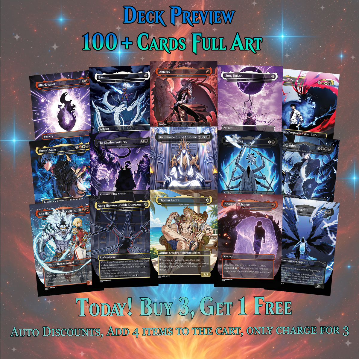 | New | SOLO LEVELING COMMANDER DECK – PREMIUM COLLECTOR SET (112 CARDS)