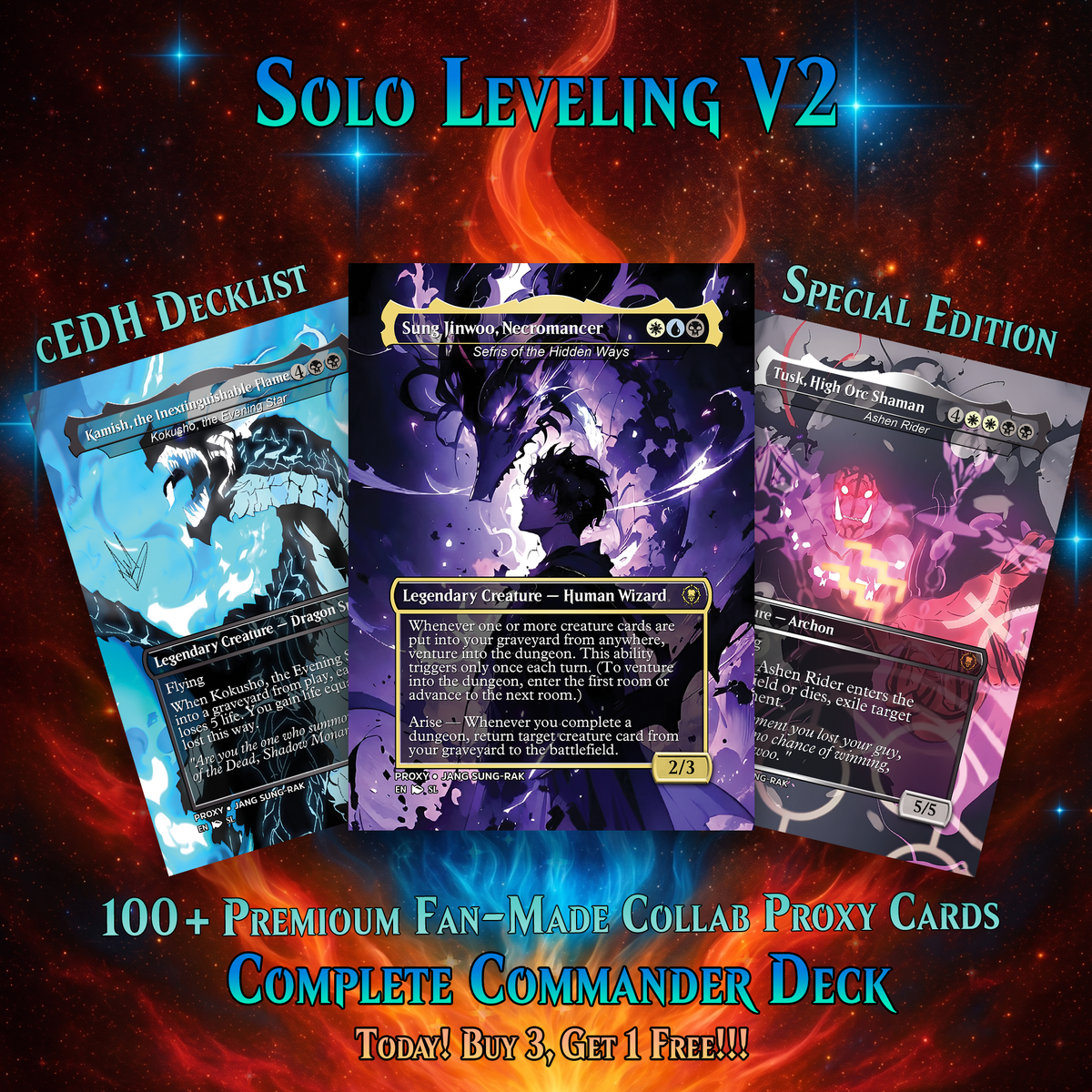 | New | SOLO LEVELING COMMANDER DECK – VERSION 2 – PREMIUM COLLECTOR SET (117 CARDS)