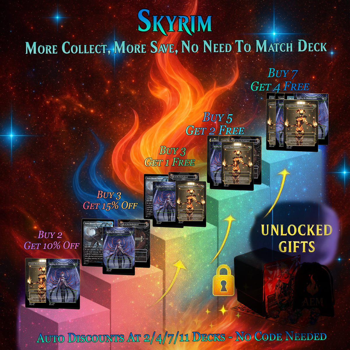 | New | SKYRIM THEMED COMMANDER DECK – PREMIUM COLLECTOR SET (116 CARDS)