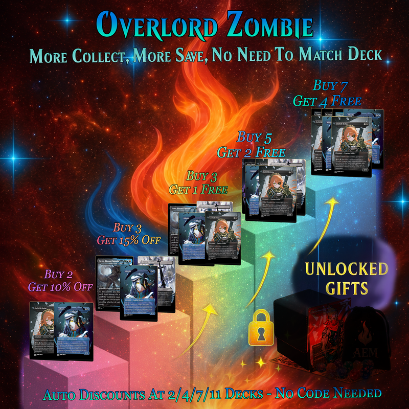 | New | OVERLORD ZOMBIE TRIBAL MTG PROXY COMMANDER DECK – PREMIUM COLLECTOR SET (100 CARDS)