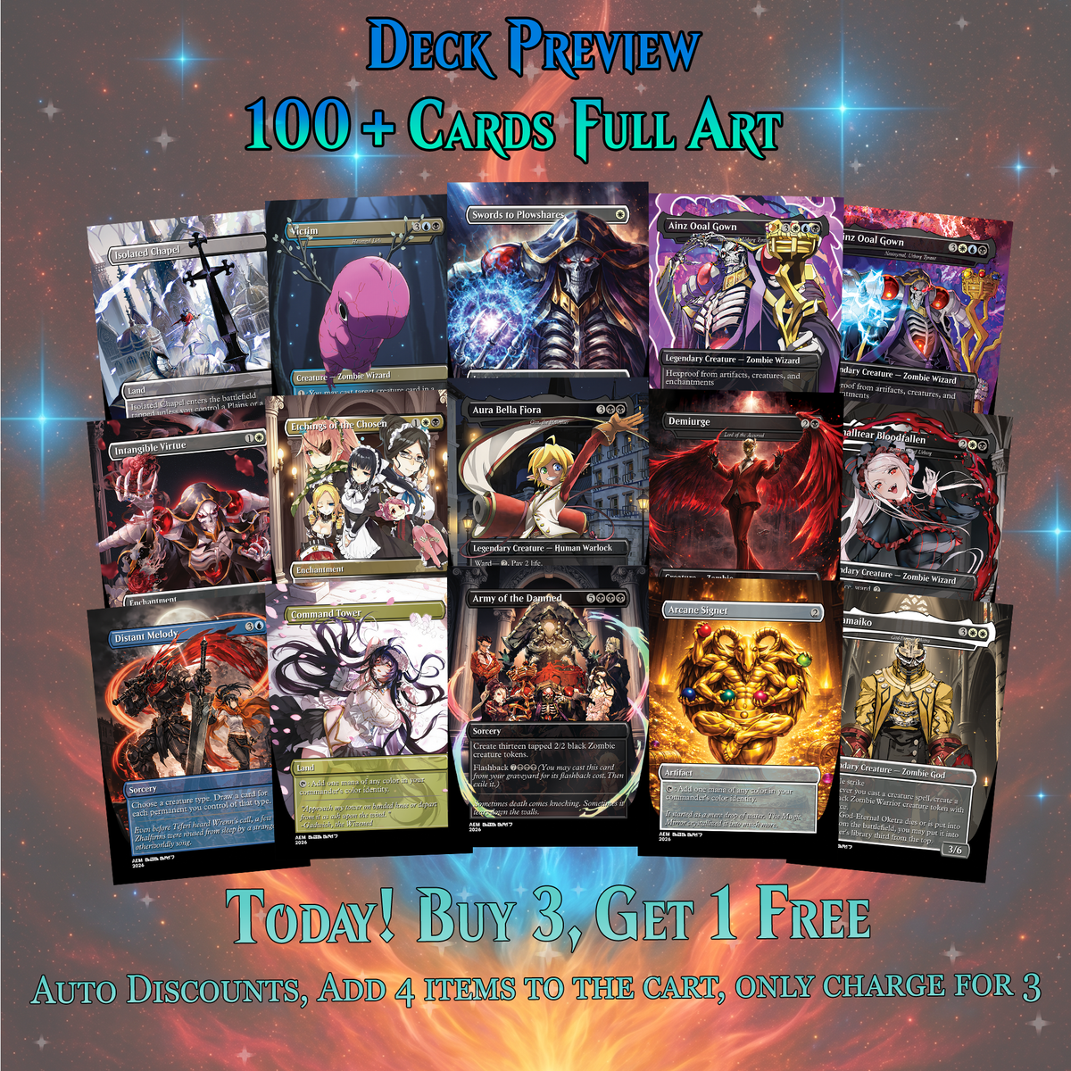 | New | OVERLORD ZOMBIE TRIBAL MTG PROXY COMMANDER DECK – PREMIUM COLLECTOR SET (100 CARDS)