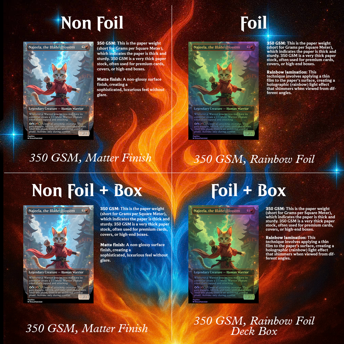 NAJEELA INFINITE COMBAT COMMANDER DECK – PREMIUM COLLECTOR SET (110 CARDS)