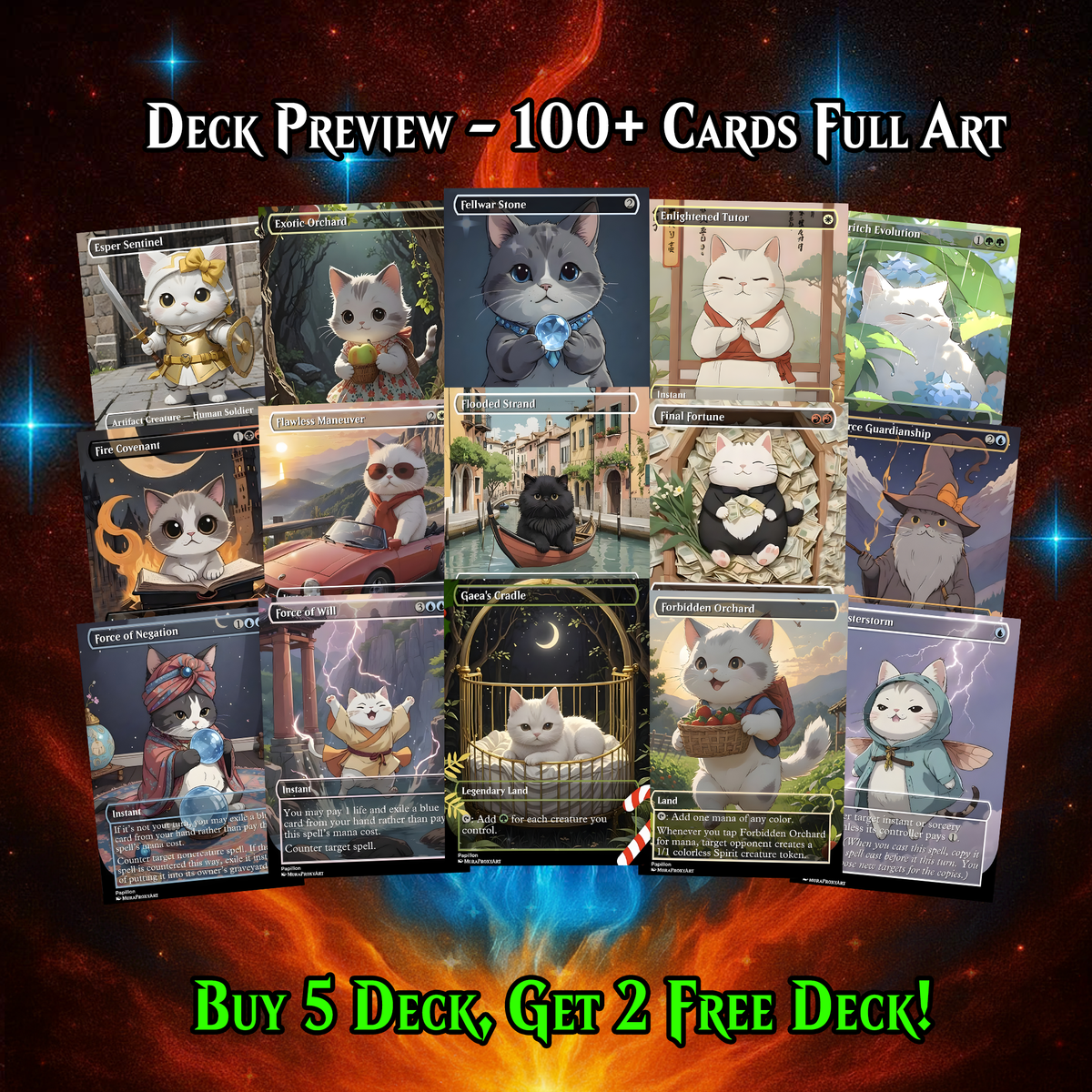 NAJEELA INFINITE COMBAT COMMANDER DECK – PREMIUM COLLECTOR SET (110 CARDS)