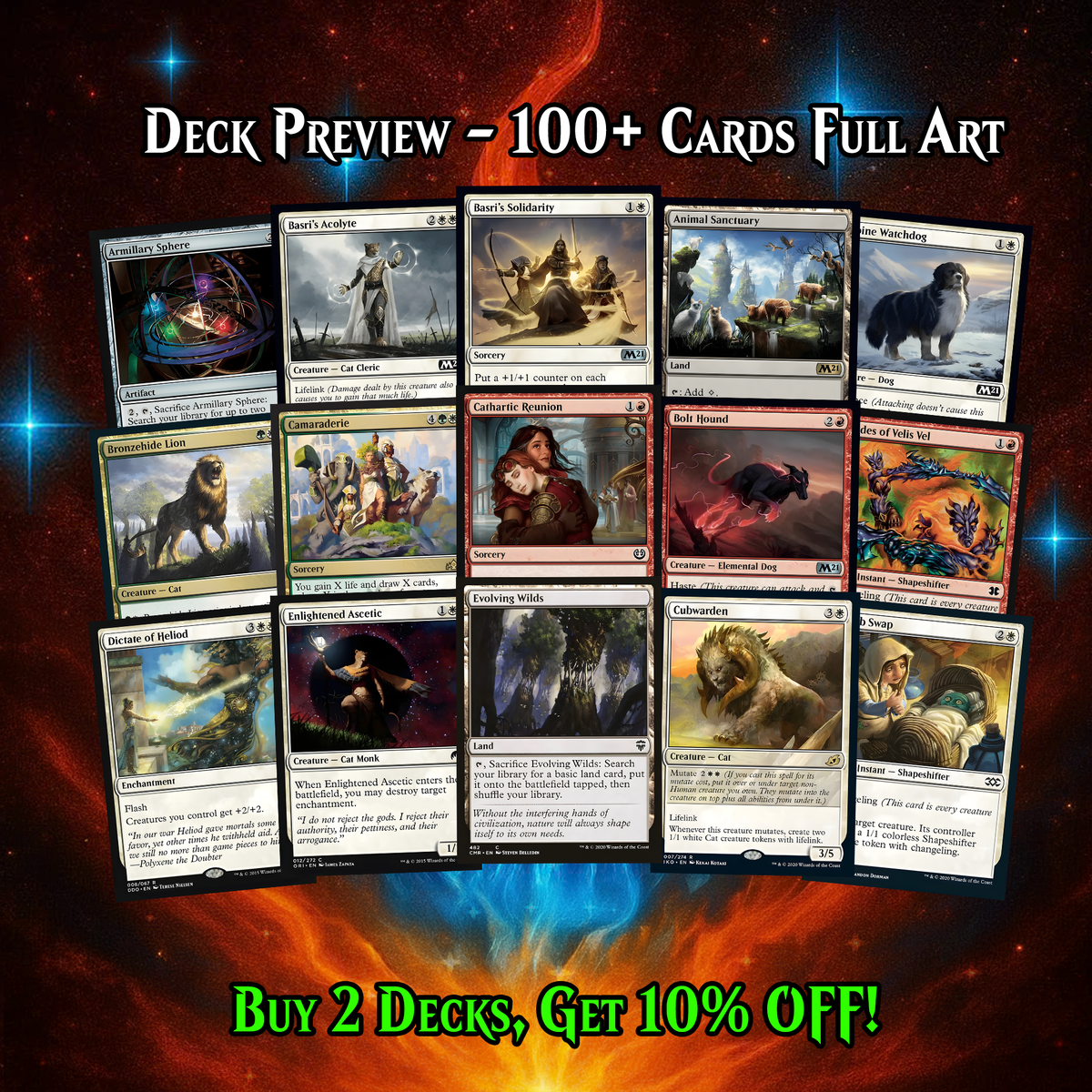 | We Have Discontinued Production | Dogs & Cats  Commander Deck PREMIUM COLLECTOR SET | 101 CARDS
