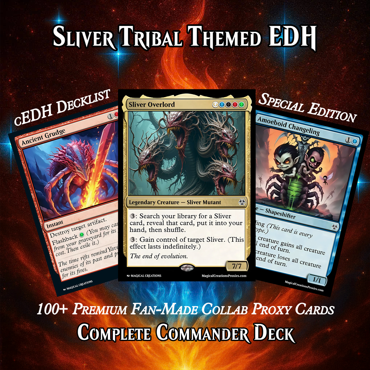 SLIVER TRIBAL COMMANDER DECK – PREMIUM COLLECTOR SET (113 CARDS)