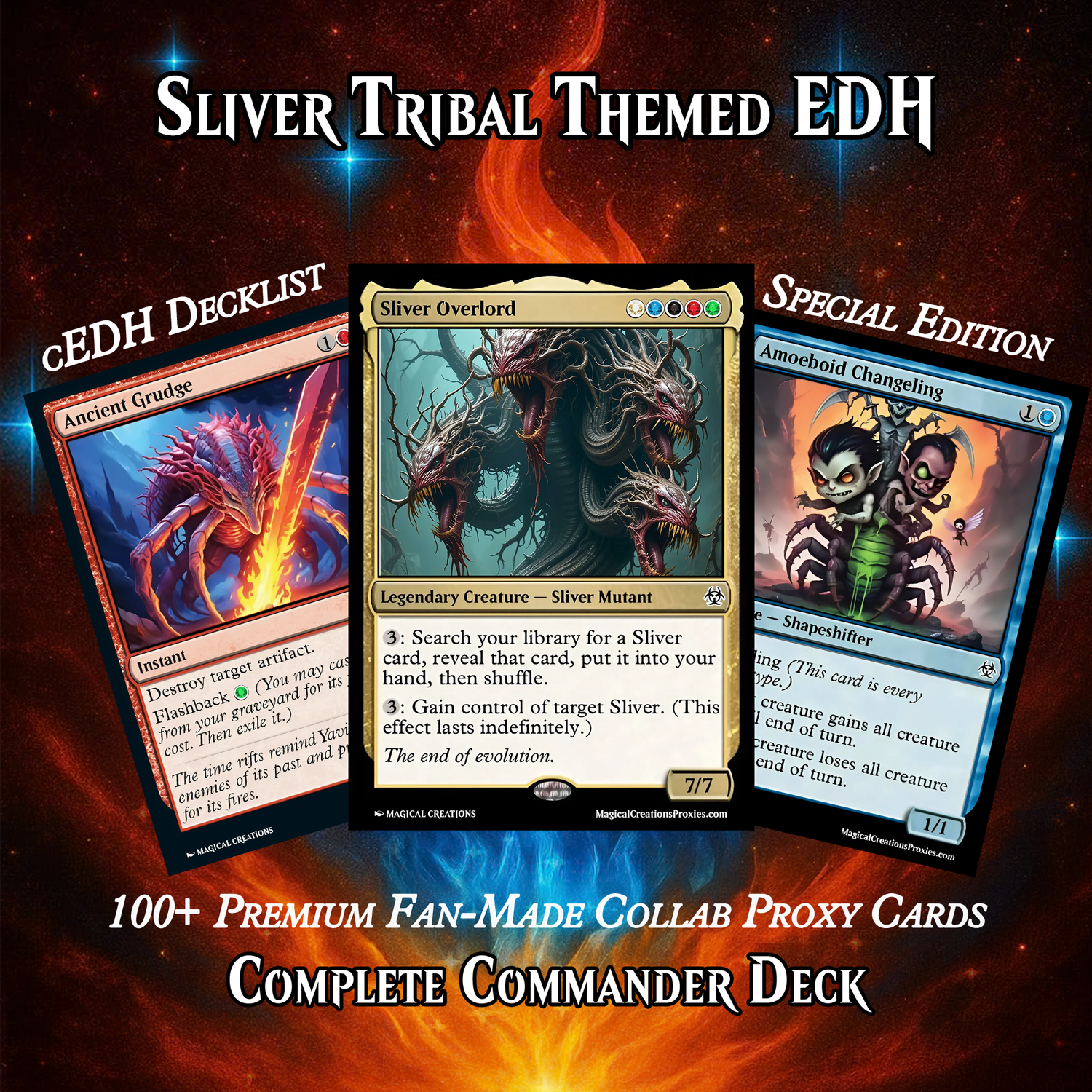 SLIVER TRIBAL COMMANDER DECK – PREMIUM COLLECTOR SET (113 CARDS)