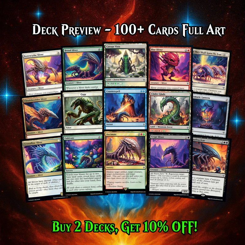 SLIVER TRIBAL COMMANDER DECK – PREMIUM COLLECTOR SET (113 CARDS)
