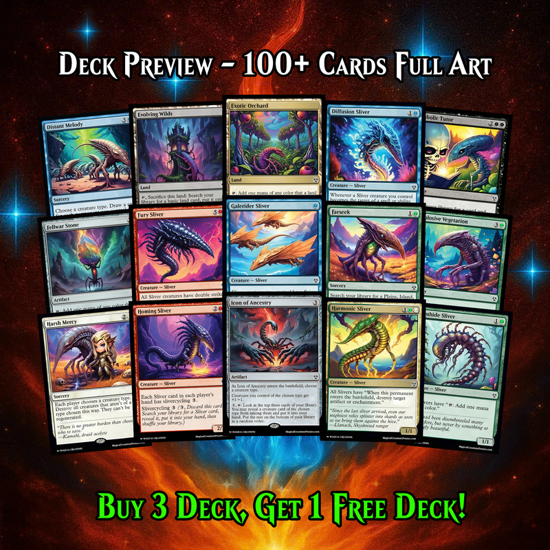 SLIVER TRIBAL COMMANDER DECK – PREMIUM COLLECTOR SET (113 CARDS)