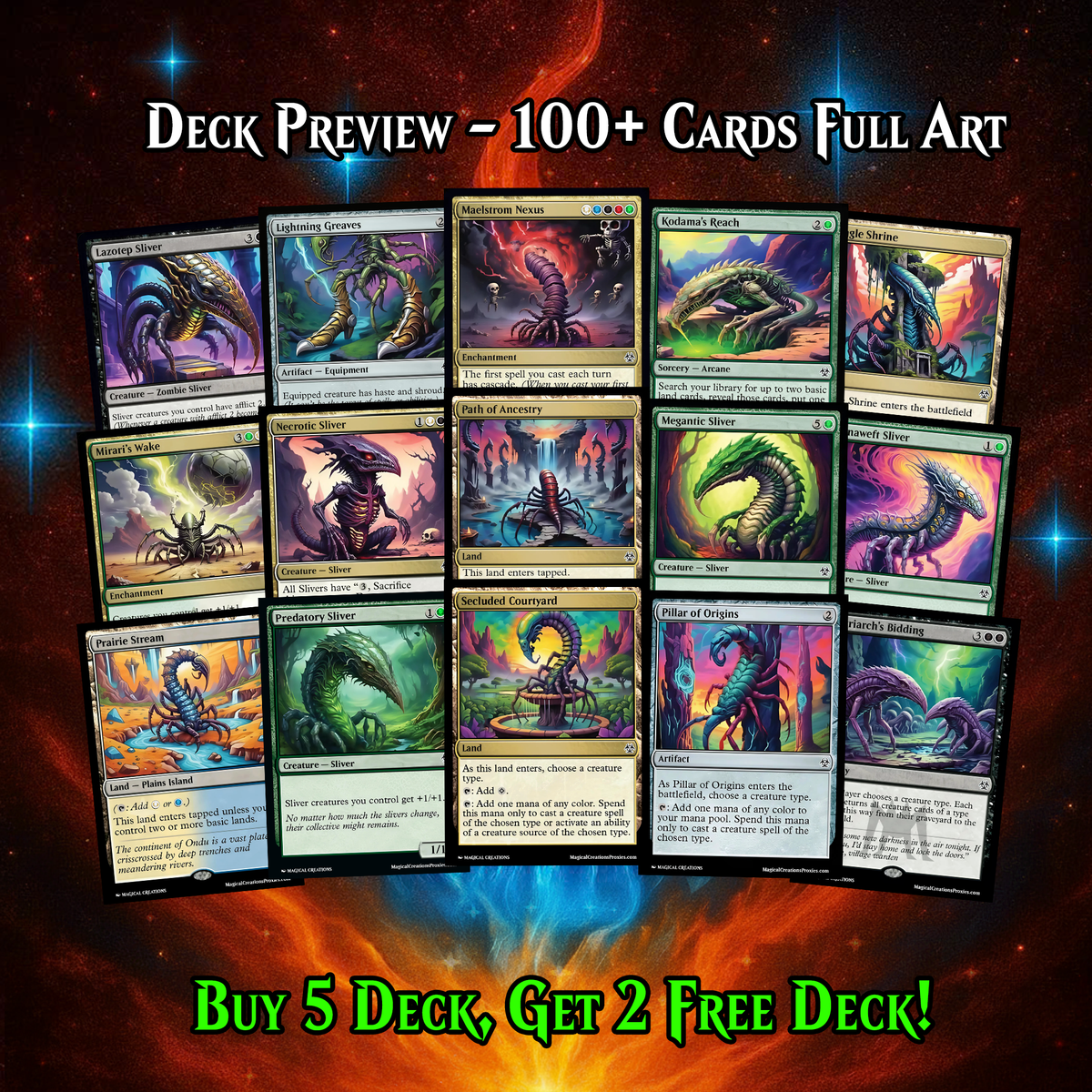SLIVER TRIBAL COMMANDER DECK – PREMIUM COLLECTOR SET (113 CARDS)