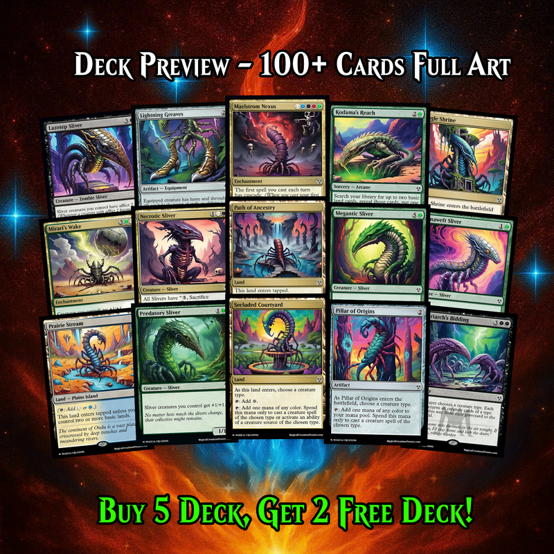 SLIVER TRIBAL COMMANDER DECK – PREMIUM COLLECTOR SET (113 CARDS)