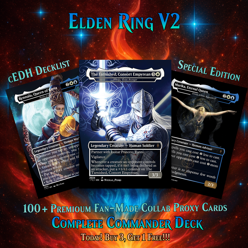 | New | ELDEN RING THEMED DUAL-COMMANDER MTG PROXY DECK – PREMIUM COLLECTOR SET (114 CARDS)