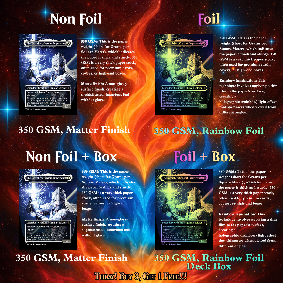 | New | ELDEN RING THEMED DUAL-COMMANDER MTG PROXY DECK – PREMIUM COLLECTOR SET (114 CARDS)