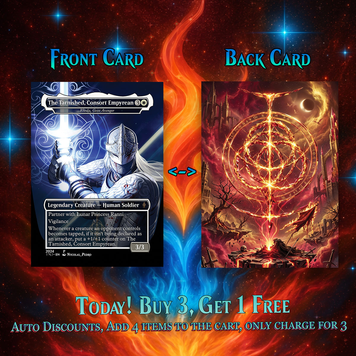 | New | ELDEN RING THEMED DUAL-COMMANDER MTG PROXY DECK – PREMIUM COLLECTOR SET (114 CARDS)