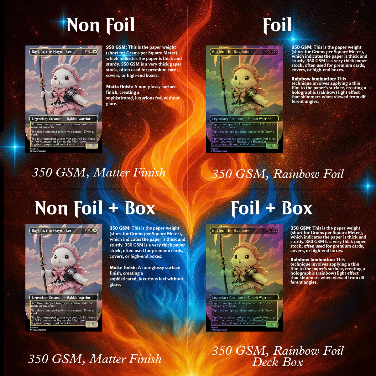 BAYLEN, HARE APPARENT COMMANDER DECK – PREMIUM COLLECTOR SET (110 CARDS)