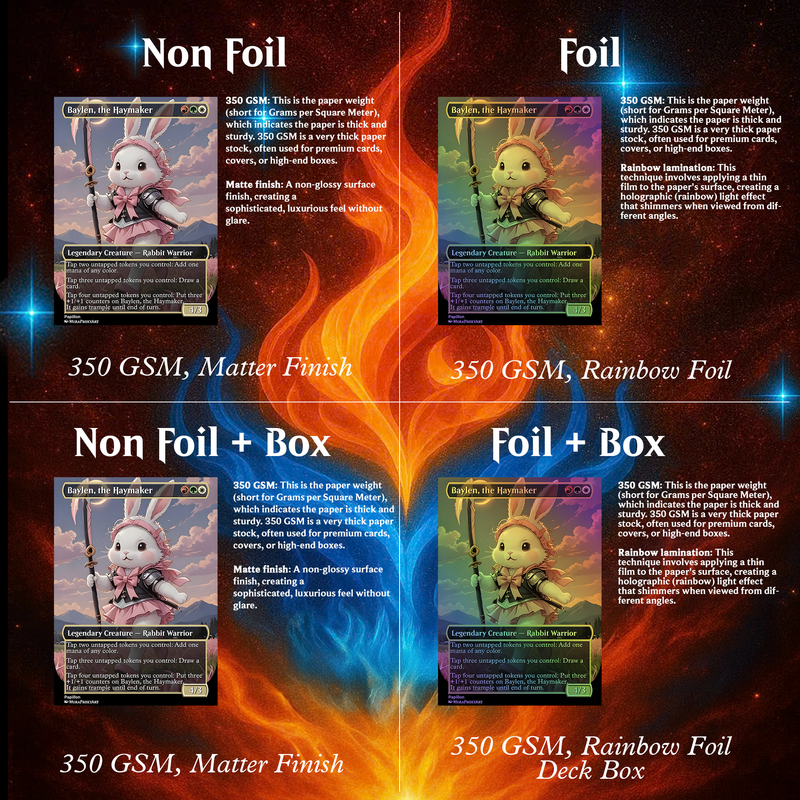 BAYLEN, HARE APPARENT COMMANDER DECK – PREMIUM COLLECTOR SET (110 CARDS)