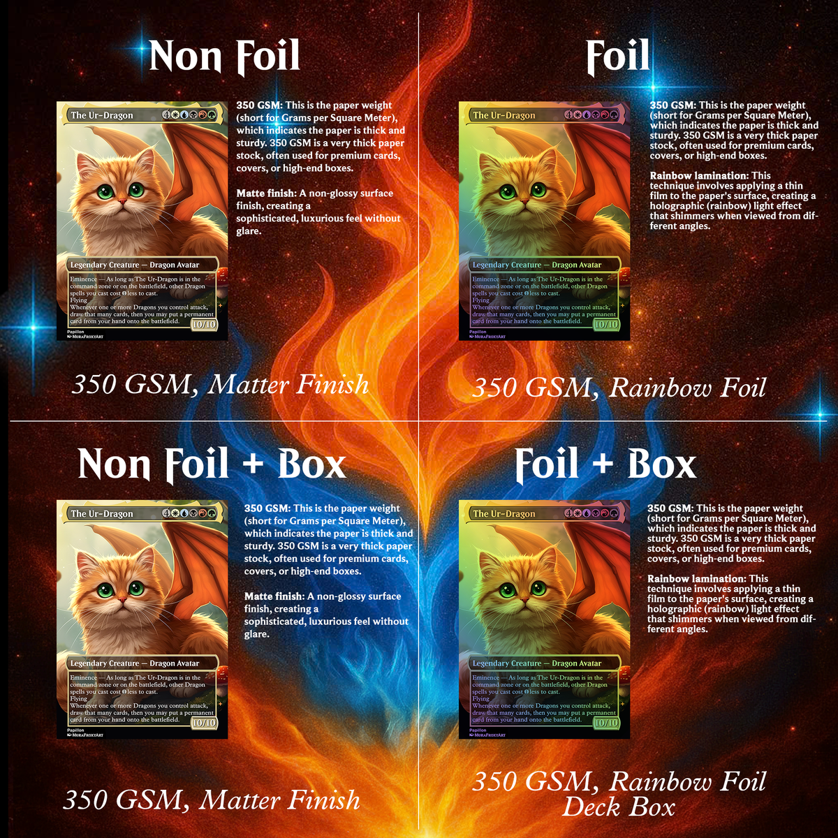 UR-DRAGON CUTE CAT COMMANDER DECK – PREMIUM COLLECTOR SET  (110 CARDS)