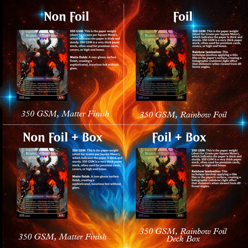 BE’LAKOR DEMON TRIBAL COMMANDER DECK – PREMIUM COLLECTOR SET  (108 CARDS)