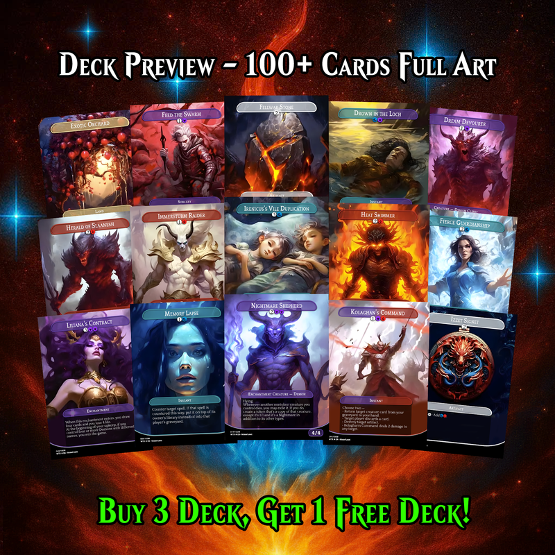 BE’LAKOR DEMON TRIBAL COMMANDER DECK – PREMIUM COLLECTOR SET  (108 CARDS)