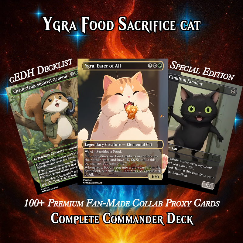YGRA FOOD SACRIFICE CAT COMMANDER DECK – PREMIUM COLLECTOR SET (109 CARDS)