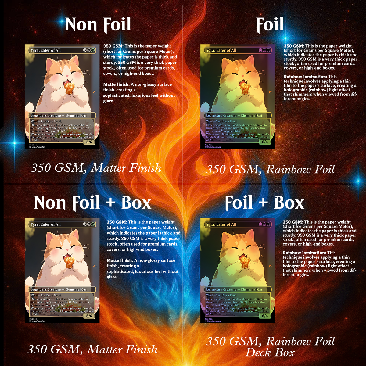 YGRA FOOD SACRIFICE CAT COMMANDER DECK – PREMIUM COLLECTOR SET (109 CARDS)