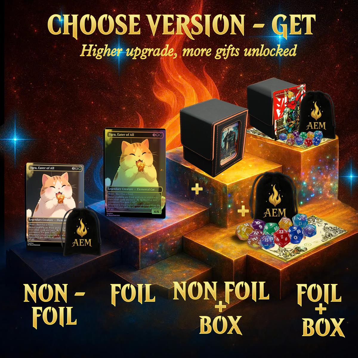 YGRA FOOD SACRIFICE CAT COMMANDER DECK – PREMIUM COLLECTOR SET (109 CARDS)