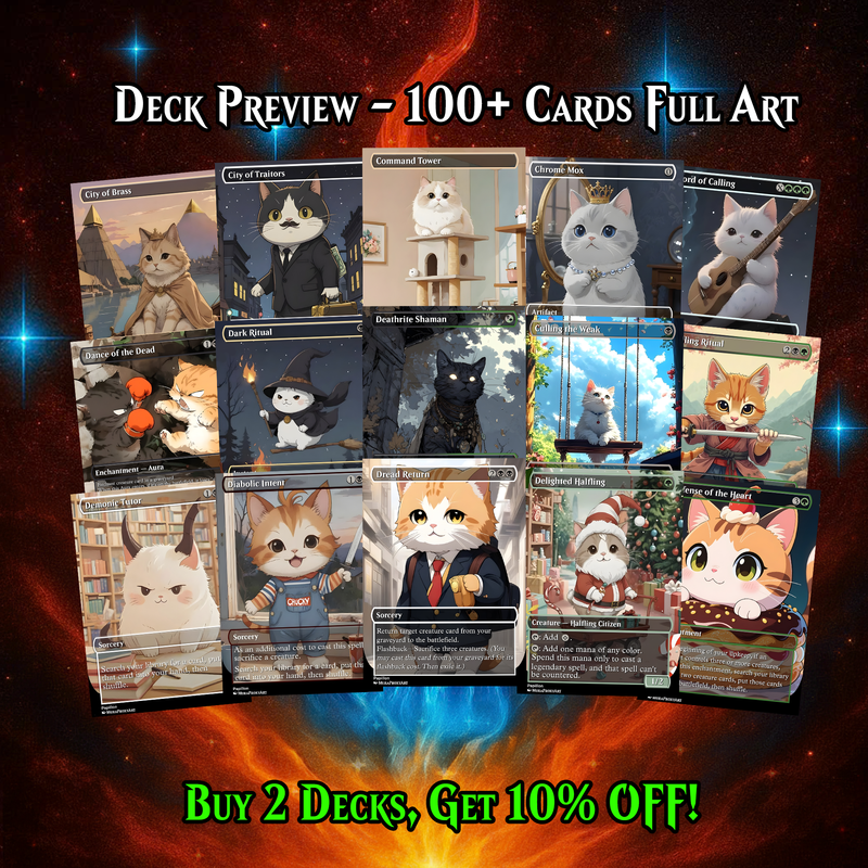 YGRA FOOD SACRIFICE CAT COMMANDER DECK – PREMIUM COLLECTOR SET (109 CARDS)