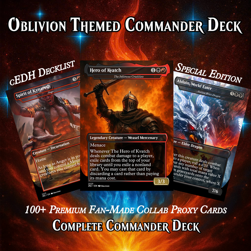 OBLIVION THEMED COMMANDER DECK – PREMIUM COLLECTOR SET (107 CARDS)
