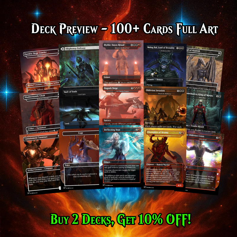 OBLIVION THEMED COMMANDER DECK – PREMIUM COLLECTOR SET (107 CARDS)