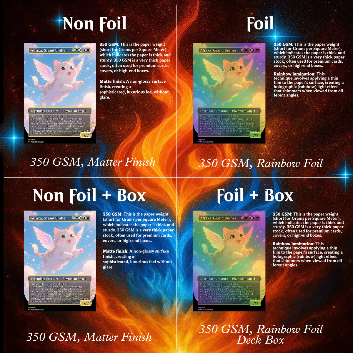 ATRAXA CAT CUTE ANIME COMMANDER DECK – PREMIUM COLLECTOR SET (106 CARDS)