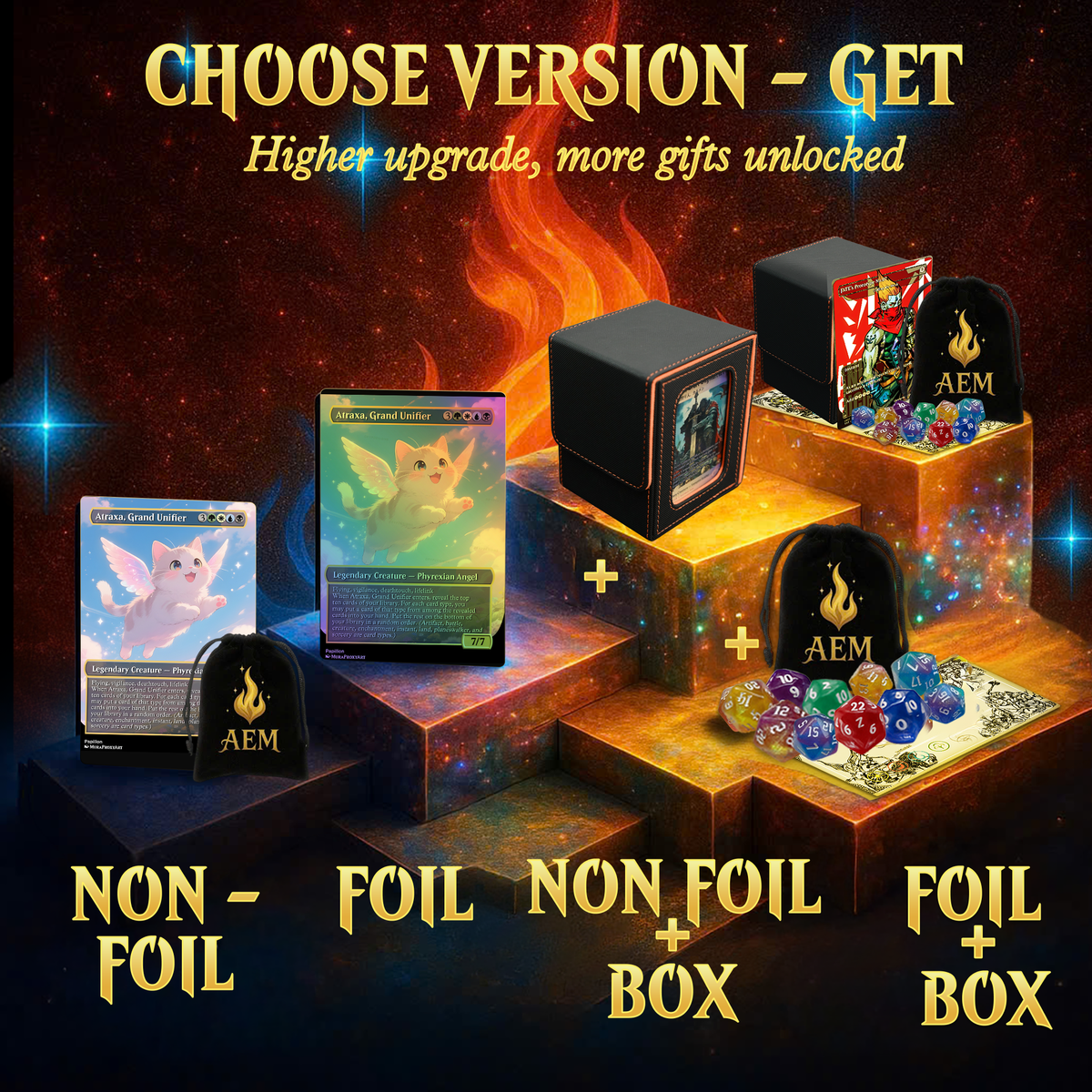 ATRAXA CAT CUTE ANIME COMMANDER DECK – PREMIUM COLLECTOR SET (106 CARDS)