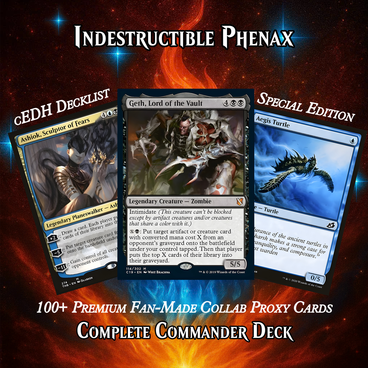 INDESTRUCTIBLE PHENAX COMMANDER DECK – PREMIUM COLLECTOR SET  (106 CARDS)
