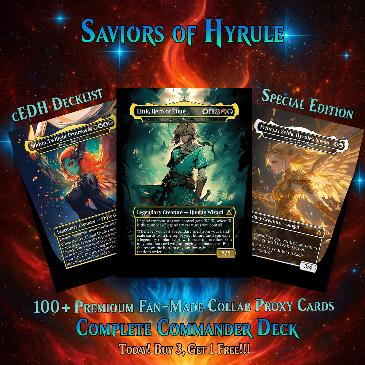 | New | SAVIOR OF HYRULE  COMMANDER DECK – PREMIUM COLLECTOR SET (116 CARDS)