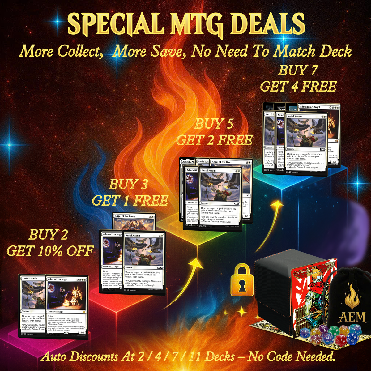 INDESTRUCTIBLE ANGELS COMMANDER DECK – PREMIUM COLLECTOR SET  (100 CARDS)