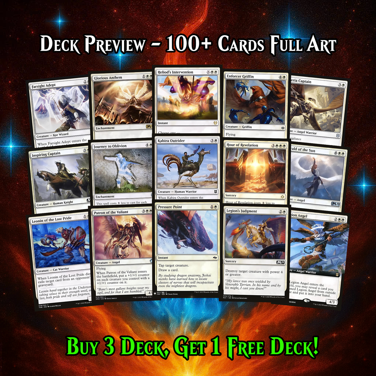 INDESTRUCTIBLE ANGELS COMMANDER DECK – PREMIUM COLLECTOR SET  (100 CARDS)