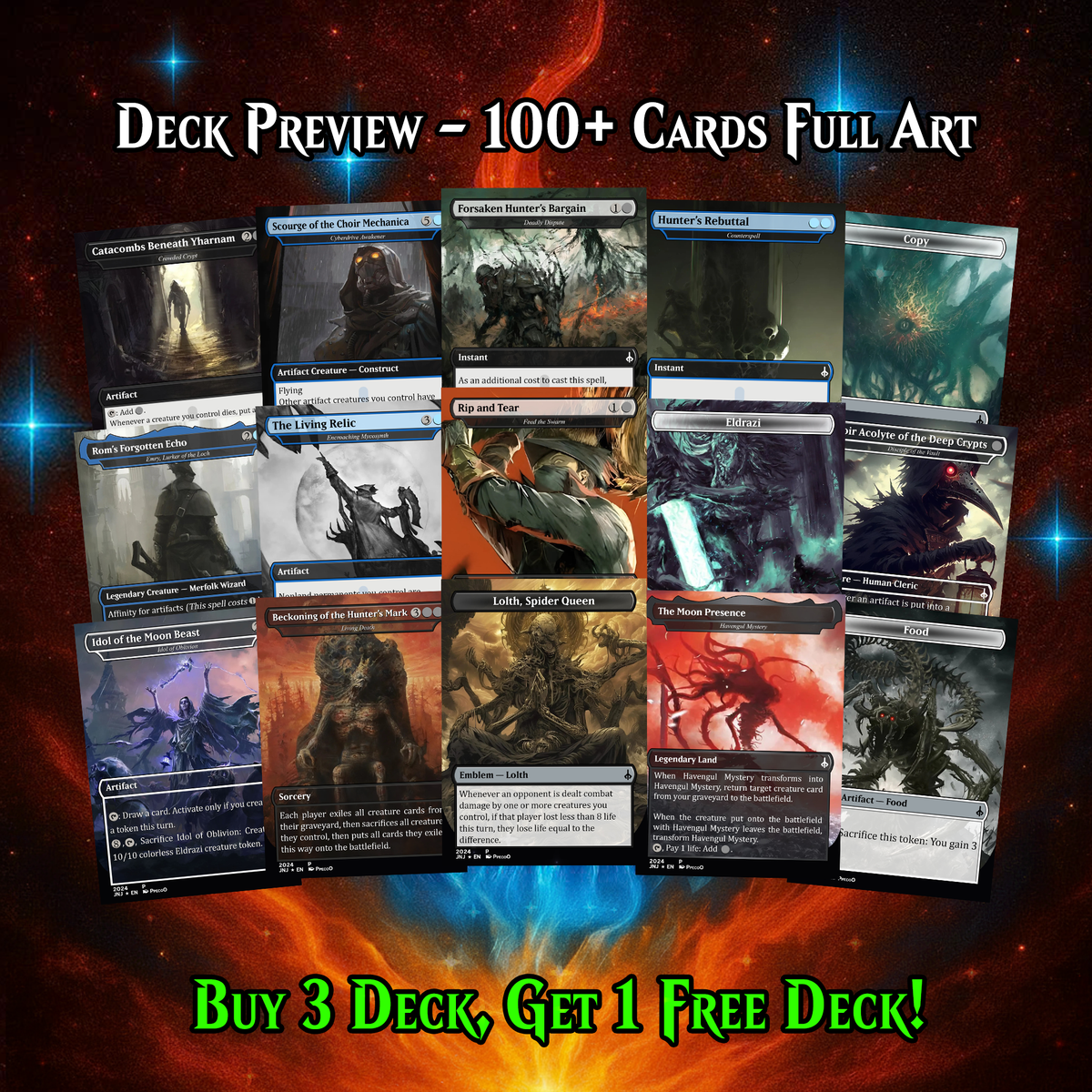 BLOODBORNE THEMED COMMANDER DECK – PREMIUM COLLECTOR SET  (136 CARDS)