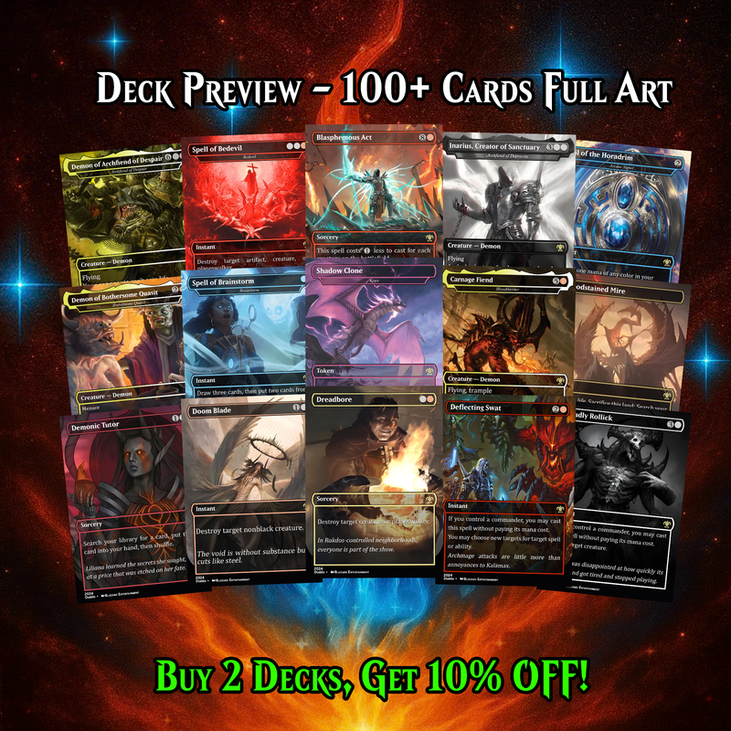 DIABLO THEMED MTG PROXY COMMANDER DECK PREMIUM COLLECTOR SET GalaxyDeck DIABLO THEMED MTG PROXY COMMANDER DECK PREMIUM COLLECTOR SET GalaxyDeck