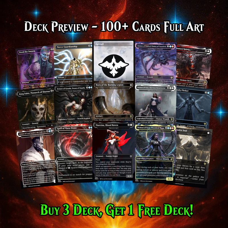 mtg commander deck proxy DIABLO THEMED MTG PROXY COMMANDER DECK – PREMIUM COLLECTOR SET – GalaxyDeck