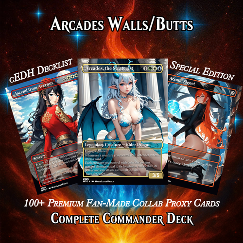 ARCADES WALLS/BUTTS COMMANDER DECK – PREMIUM COLLECTOR SET (117 CARDS)