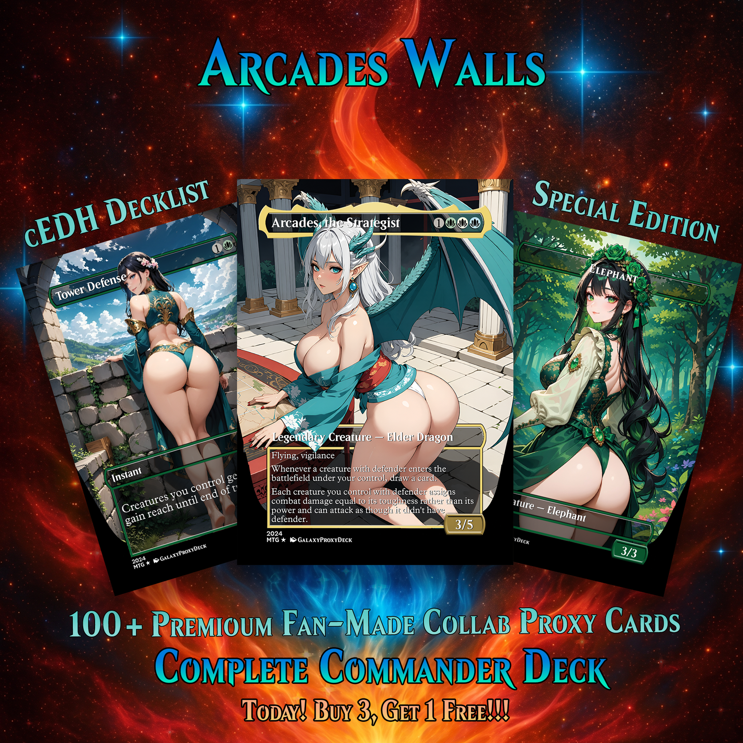 | New | ARCADES WALLS/BUTTS COMMANDER DECK – PREMIUM COLLECTOR SET (117 CARDS)