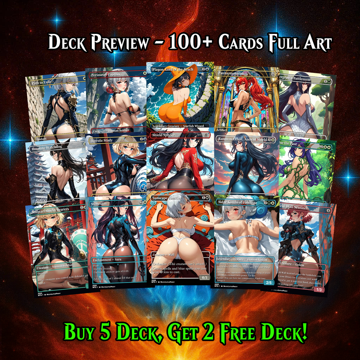ARCADES WALLS/BUTTS COMMANDER DECK – PREMIUM COLLECTOR SET (117 CARDS)