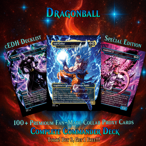 | New | Dragon Ball MTG Proxy Commander Deck - 115+ Pcs Saiyan Warrior Set