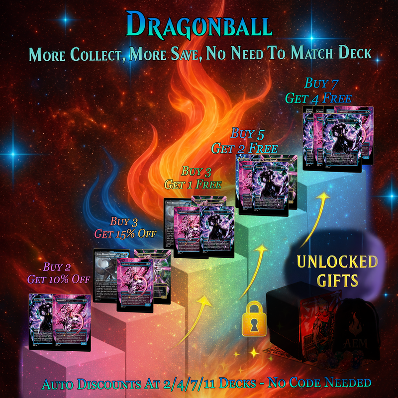 | New | Dragon Ball MTG Proxy Commander Deck - 115+ Pcs Saiyan Warrior Set