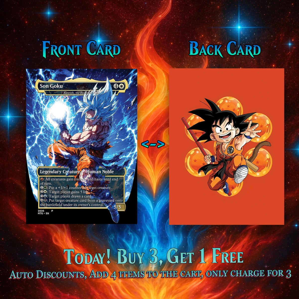 | New | Dragon Ball MTG Proxy Commander Deck - 115+ Pcs Saiyan Warrior Set