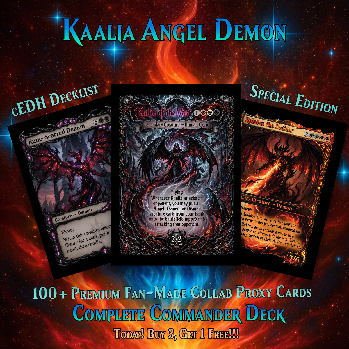 | New | Wrath of Kaalia – Legendary Angel, Demon & Dragon Tribal Deck | 100 cards