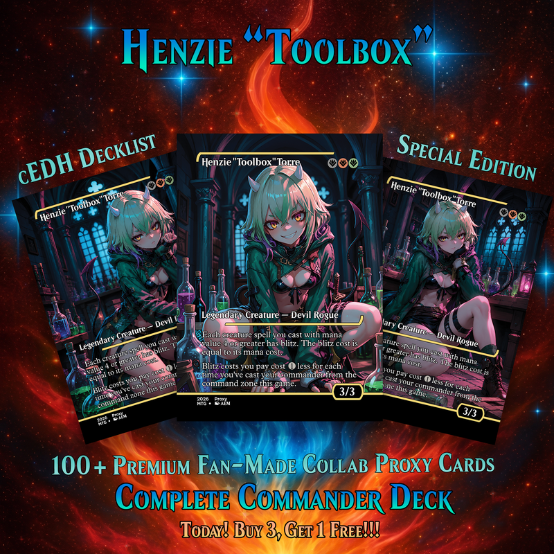 | NEW | Henzie "Toolbox" Torre Commander Deck | 100+ Card MTG Proxy EDH Set