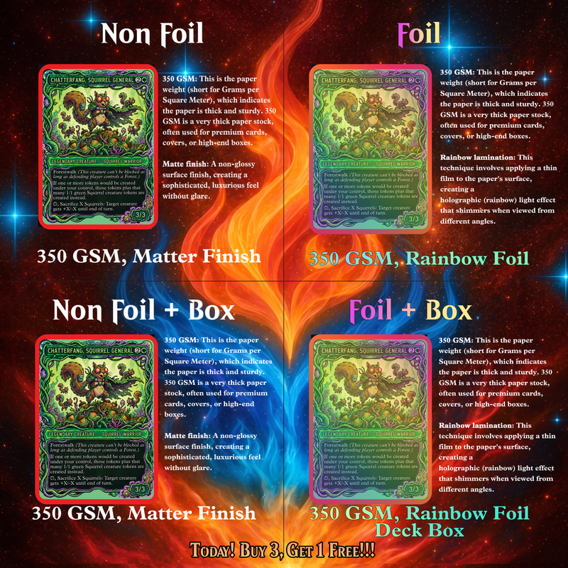 | New | Chatterfang Squirrel Tribal Rick and Morty Inspired Commander Deck | 100-Card MTG Proxy EDH Set